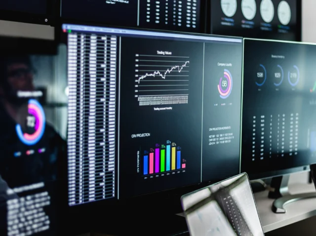 Cybersecurity monitoring dashboard showing endpoint threat detection and network activity analysis Cybersecurity monitoring dashboard showing endpoint threat detection and network activity analysis