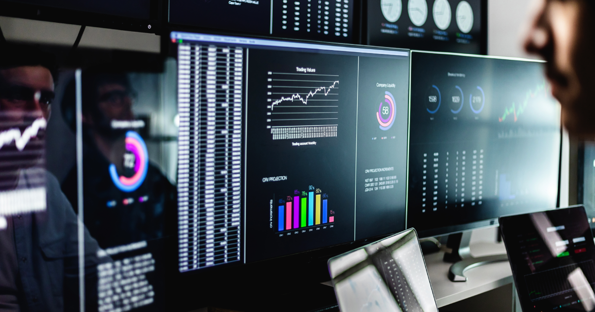 Cybersecurity monitoring dashboard showing endpoint threat detection and network activity analysis