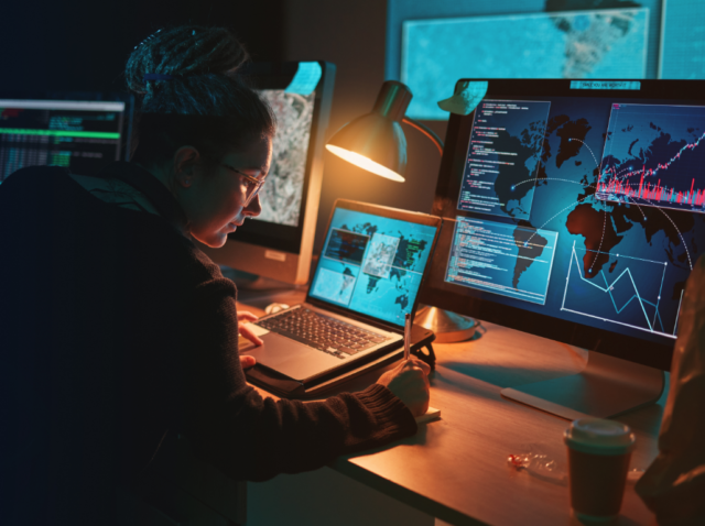 cybersecurity dashboard dark monitoring