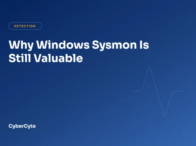 Why Windows Sysmon Is Still Valuable in the World of EDRs and XDRs Why Windows Sysmon Is Still Valuable in the World of EDRs and XDRs cover image